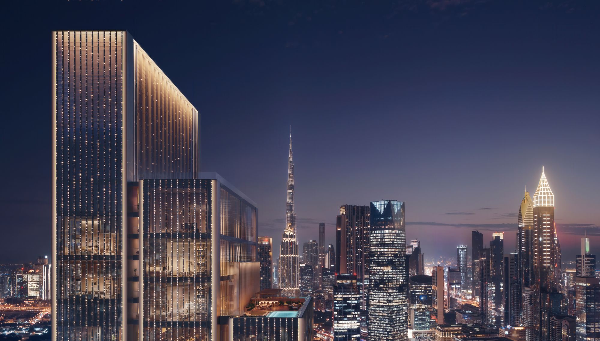 Luxury Lobby Interior at Jumeirah Residences Emirates Towers