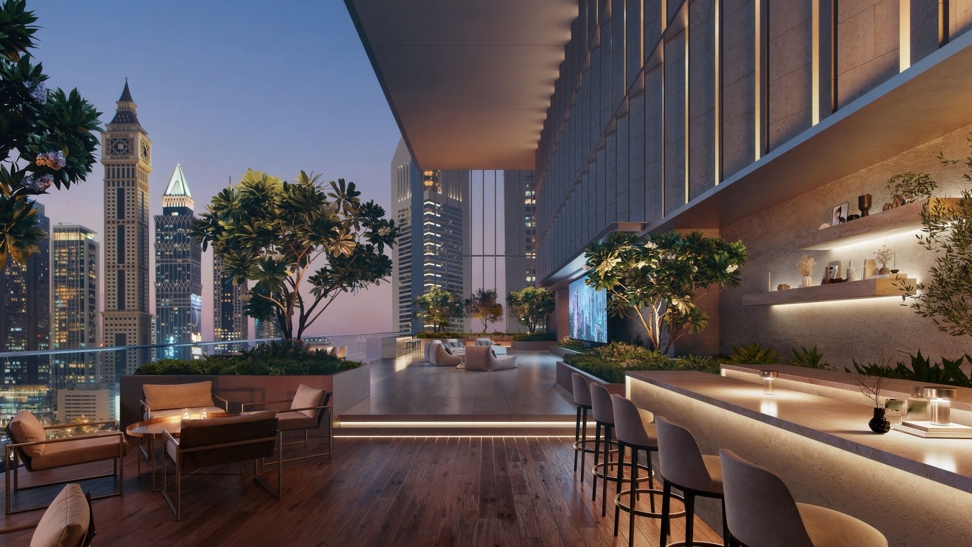 Facade Detail of Jumeirah Residences Emirates Towers